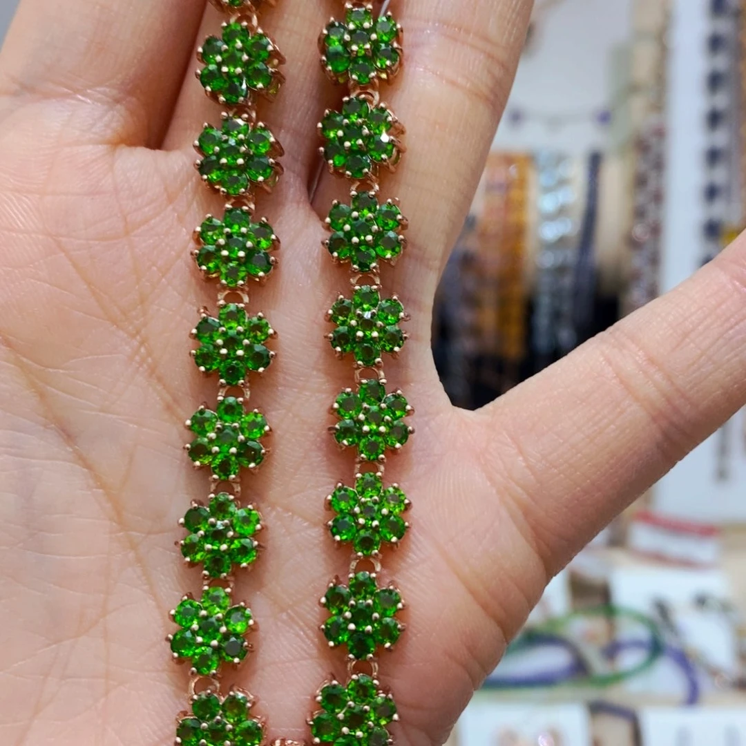 透辉石项链银S925镶嵌蛋****.