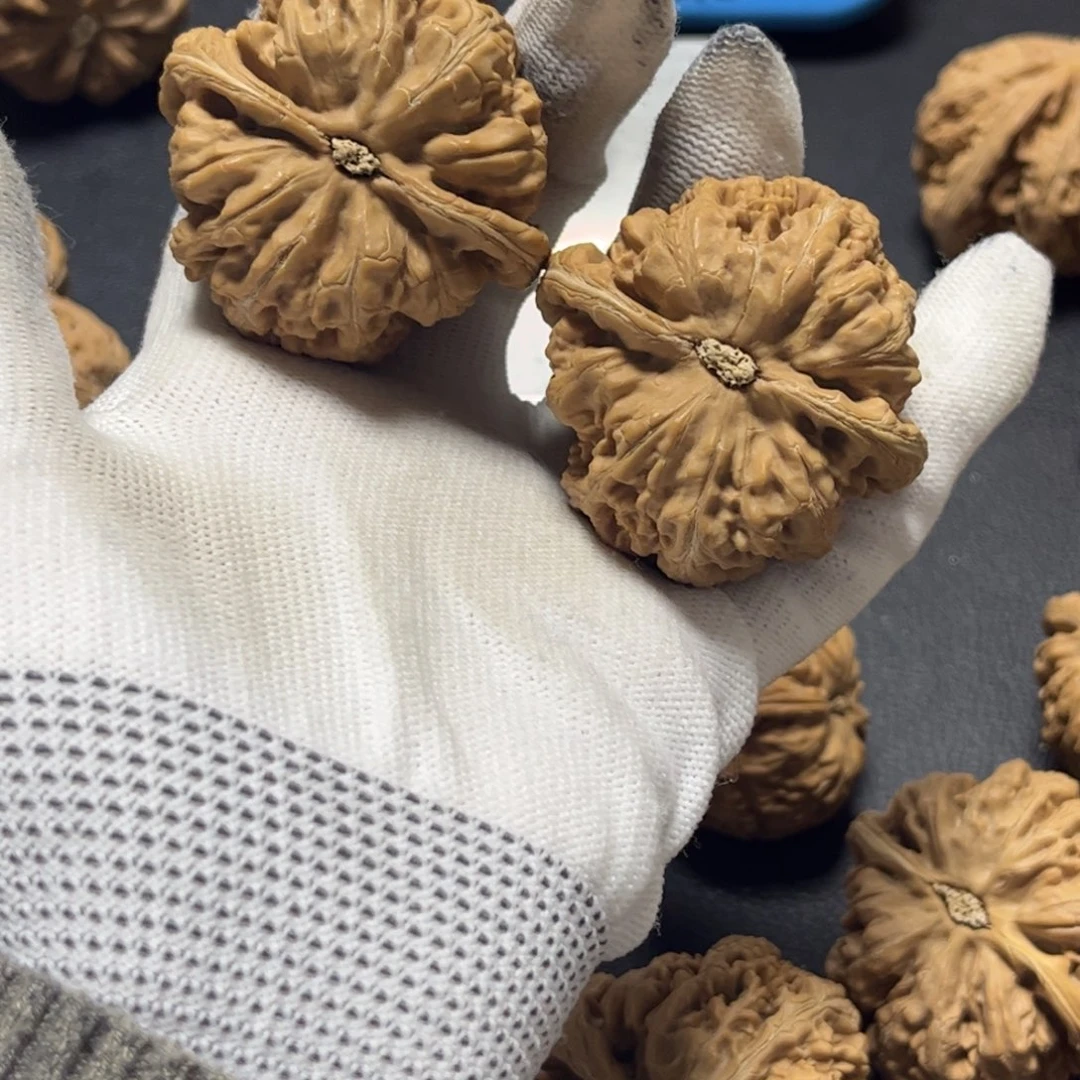 文玩核桃把件J*47全品黄尖粗筋拍170