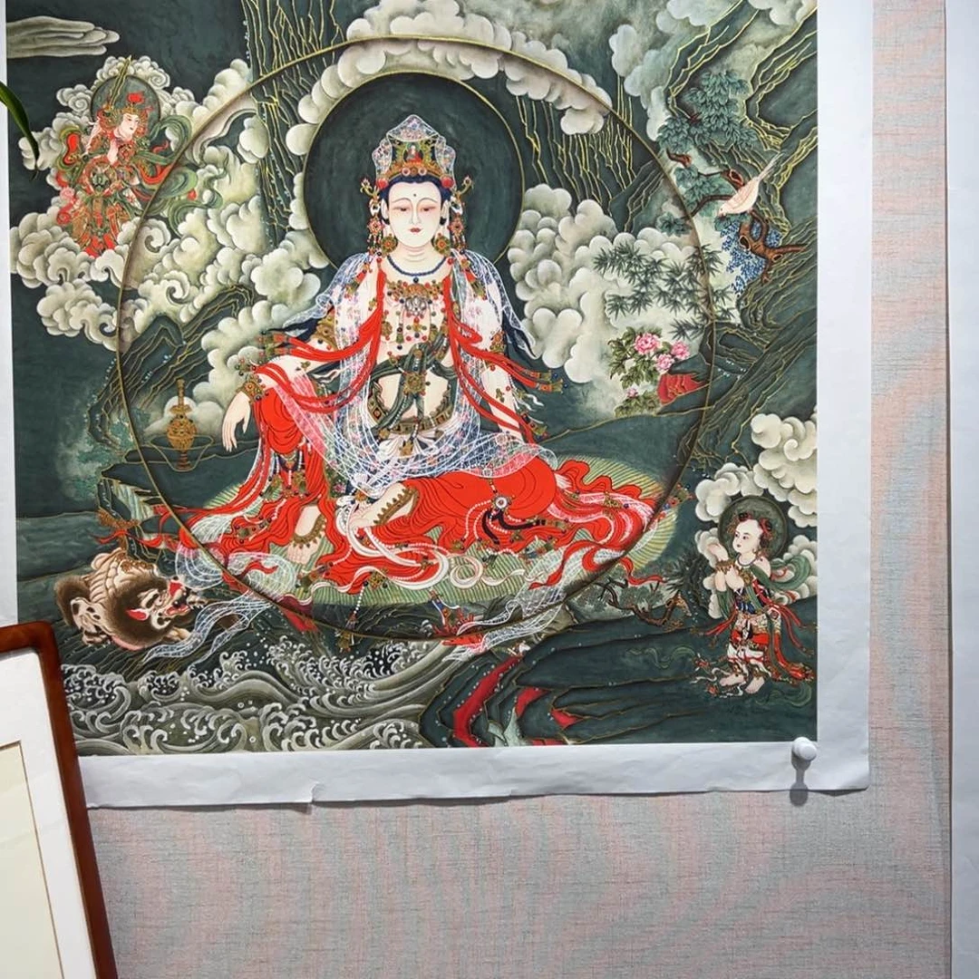 一***零国画李老师水月观音