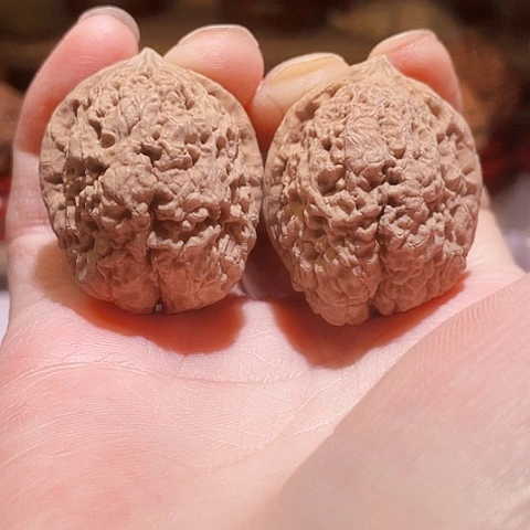 把件文玩核桃爆米花带彩38+