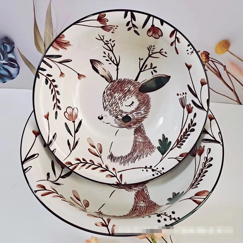 家用陶瓷餐具盘子8寸+碗6寸