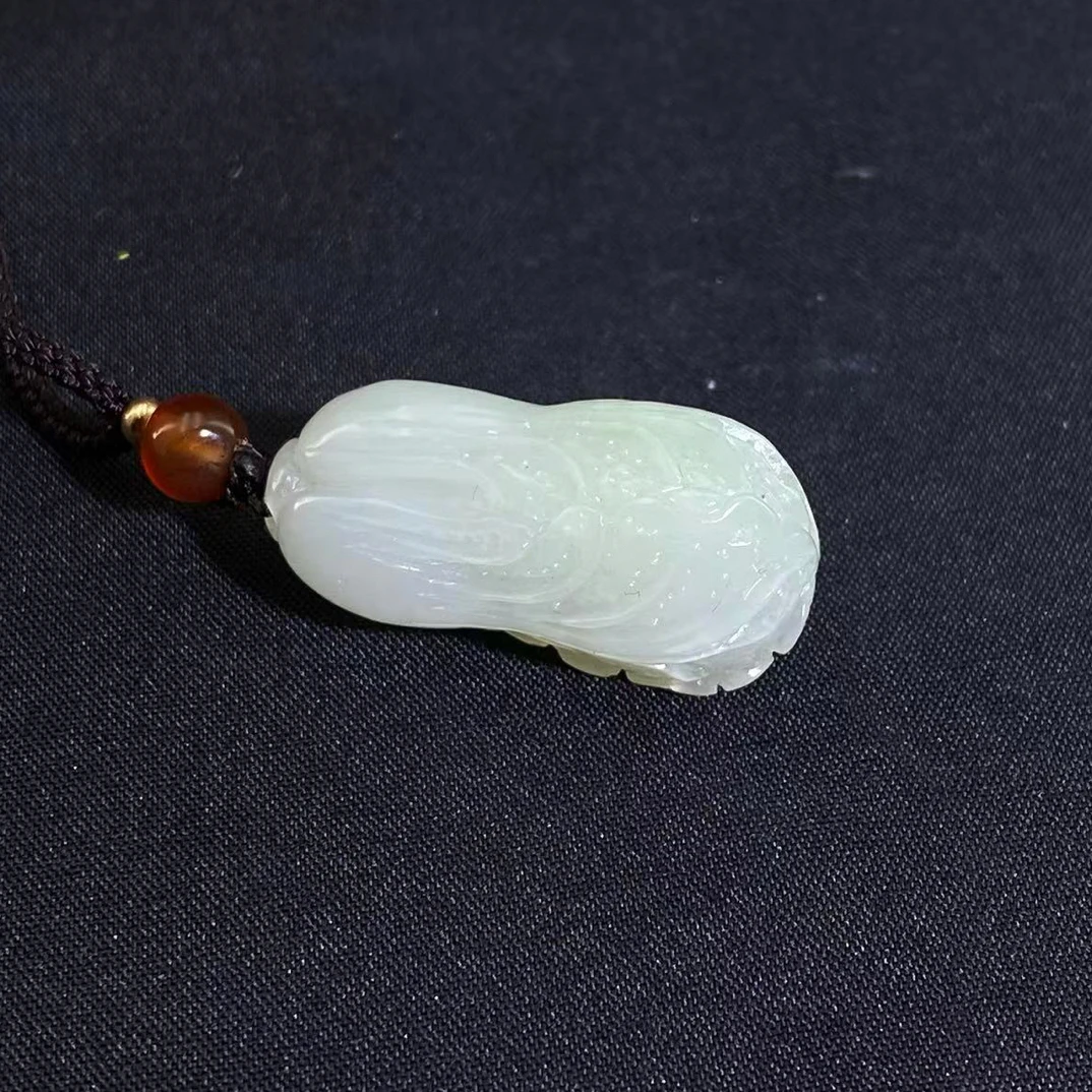 和田玉白玉白菜挂件（Y）