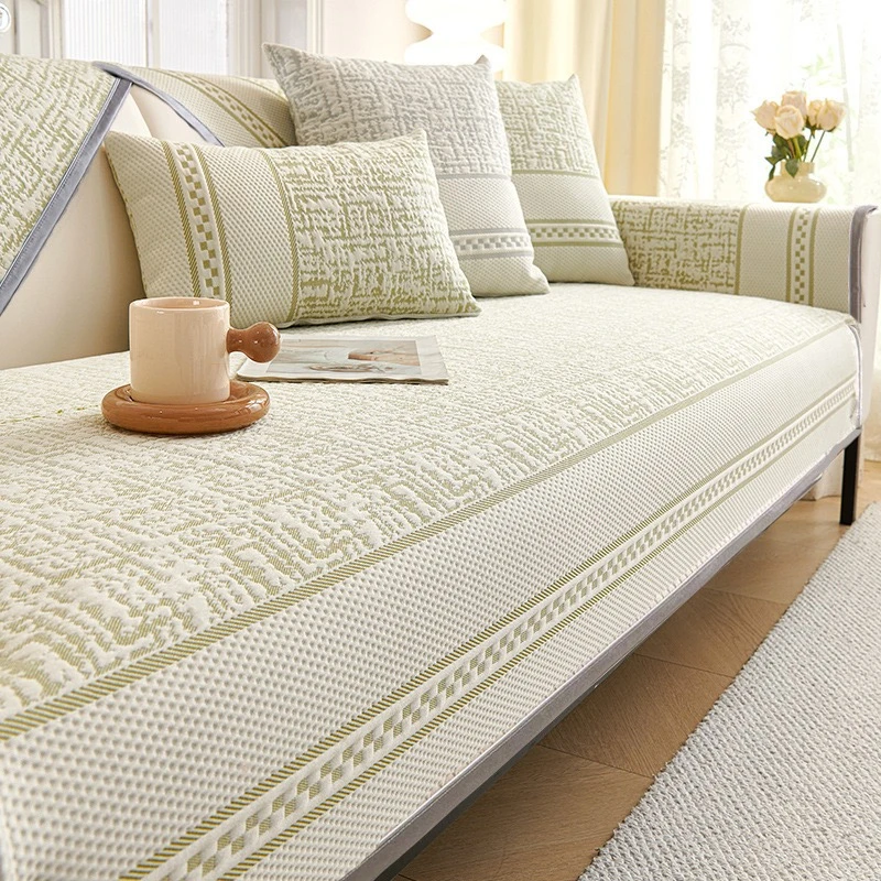 冰丝夏季凉感防滑冰豆豆沙发垫直排简约大气高级感沙发凉席坐垫