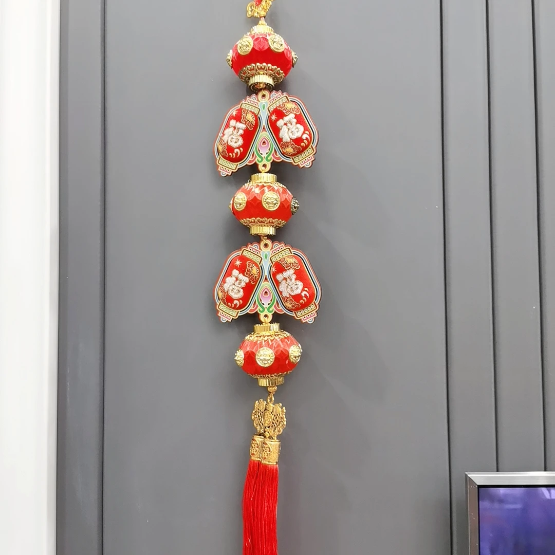 一对装灯笼串双灯笼新年装饰乔迁挂件