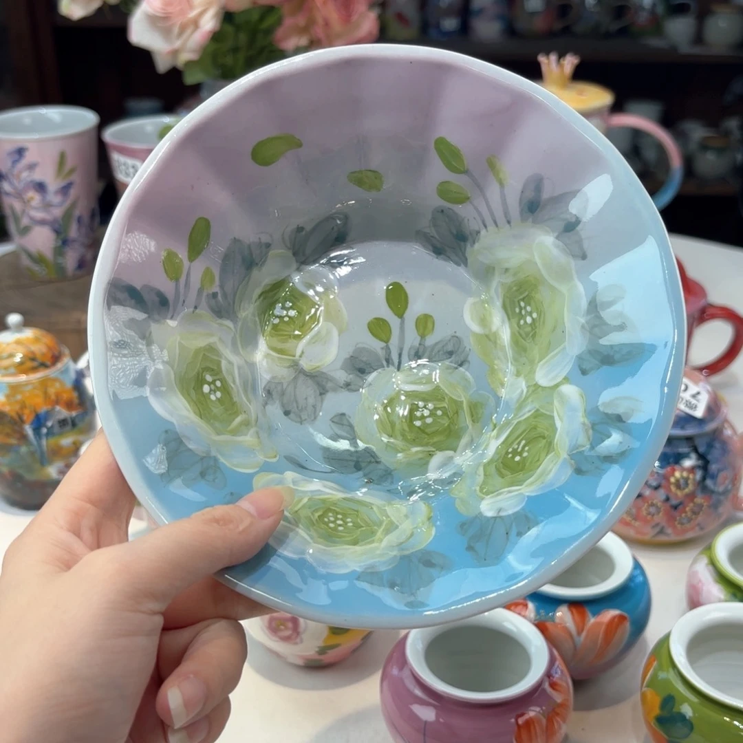 景德镇手绘高温釉下彩陶瓷茶具