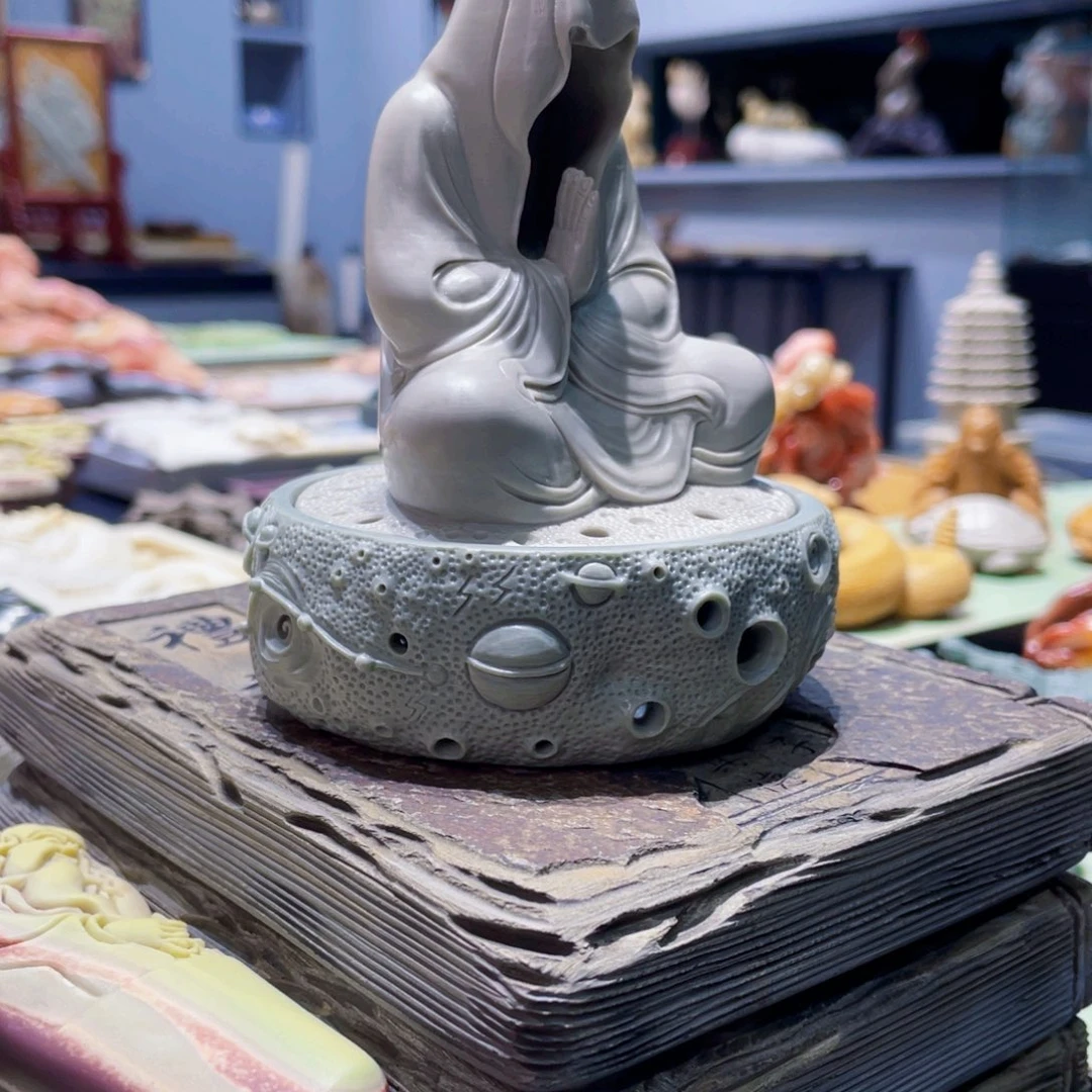 无相香炉松花石精品