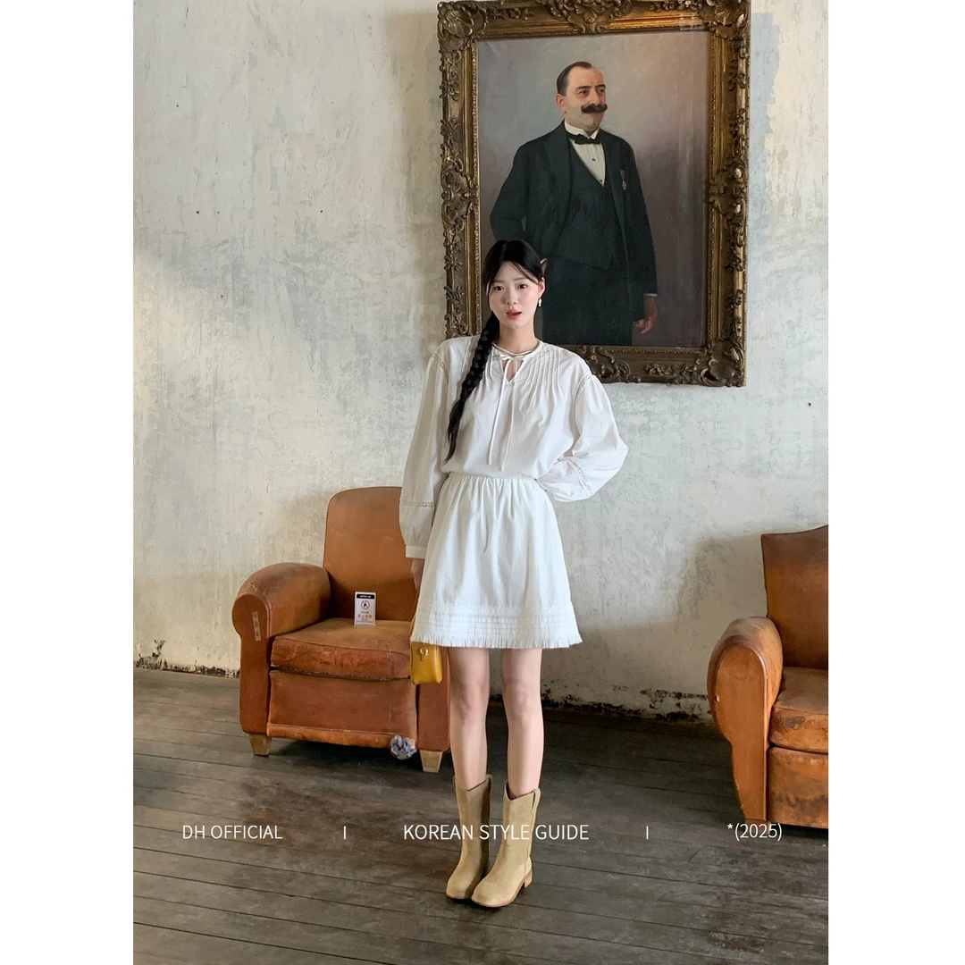 清 DH OFFICIAL 大花【南法甜茶】洋气衣服女夏季显瘦小众套装