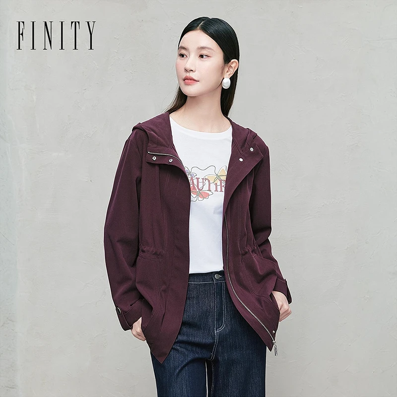 FINITY菲妮迪新款风衣气质时尚休闲百搭收腰女显瘦修身百搭