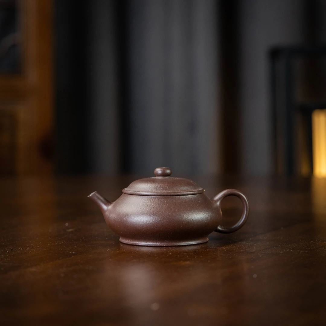 珽珽茶器【范家壶庄】明炉蒋梦迪 40目老天青140cc家用紫砂壶