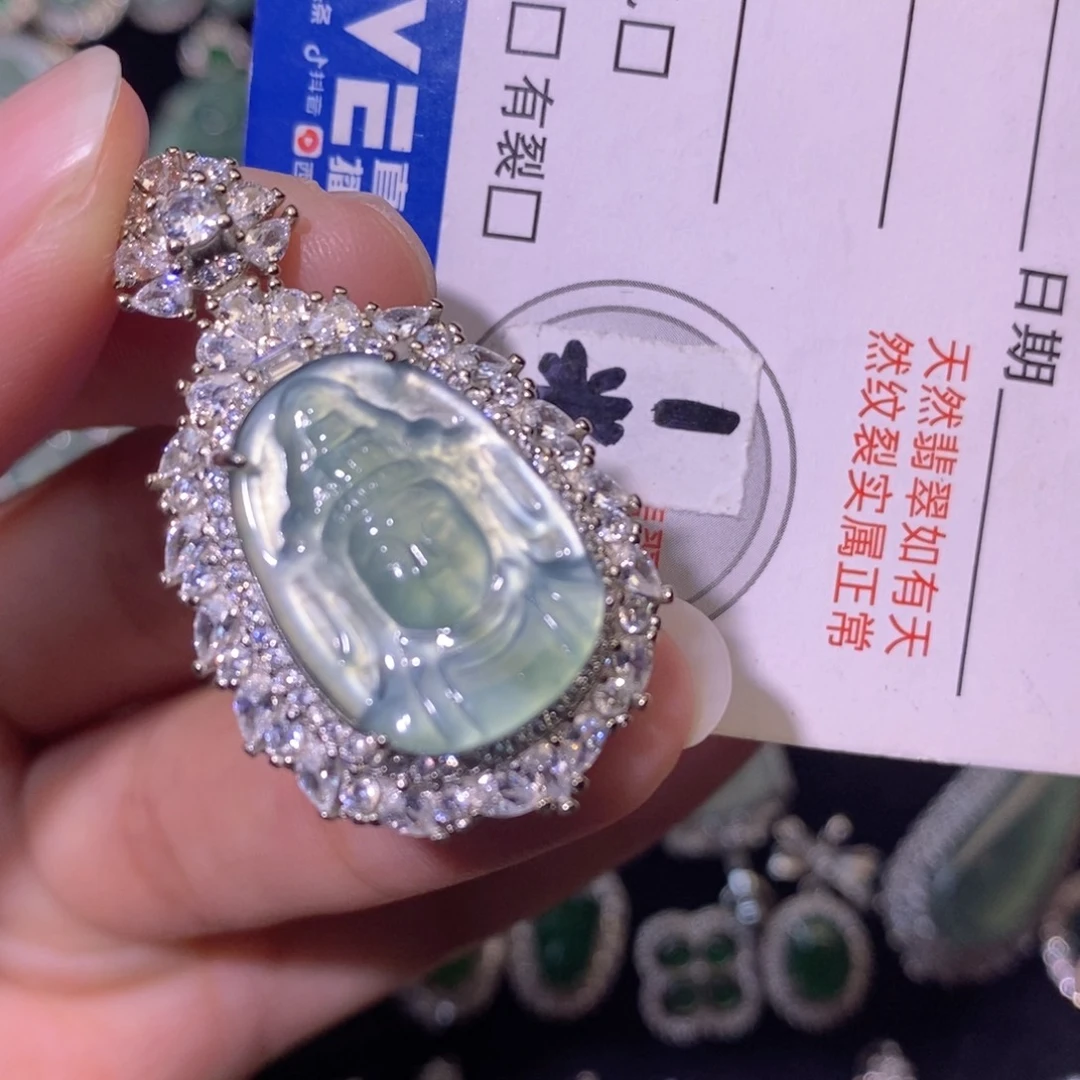 翡翠未镶嵌颈饰天然