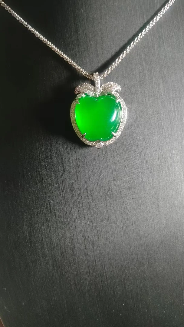 高品质满绿小苹果吊坠