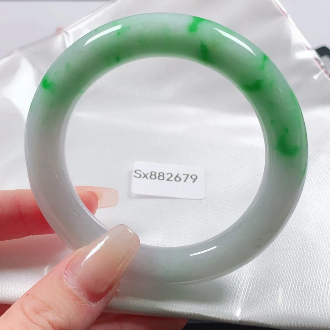 未镶嵌手镯（圆镯）翡翠天然翡翠手镯sx882679