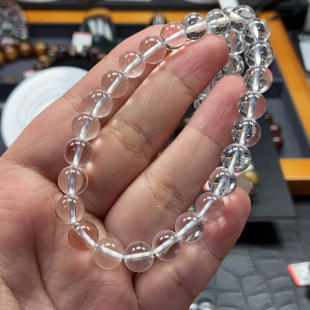 水晶白水晶手链8毫米未镶嵌夏****树