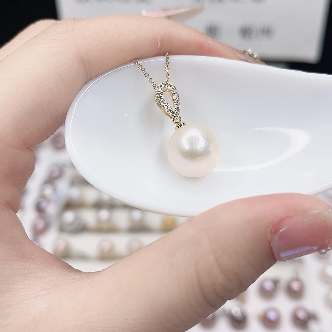 合金淡水珍珠吊坠(赠链)