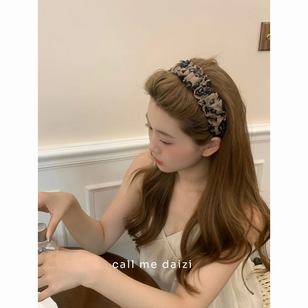 木耳边褶皱发箍百搭少女甜美发饰简约气质温柔头箍网红时尚头饰