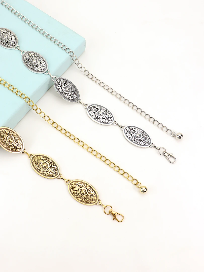 民族风古银色金属腰链女配裙子复古时尚链条腰带装饰西装裤子配饰