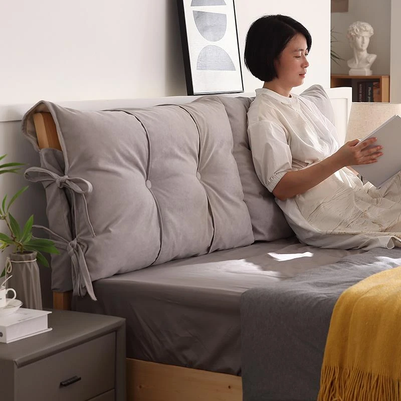 床头软包靠背实木床软靠铁床靠垫套罩改造床靠背防撞可拆洗靠背垫