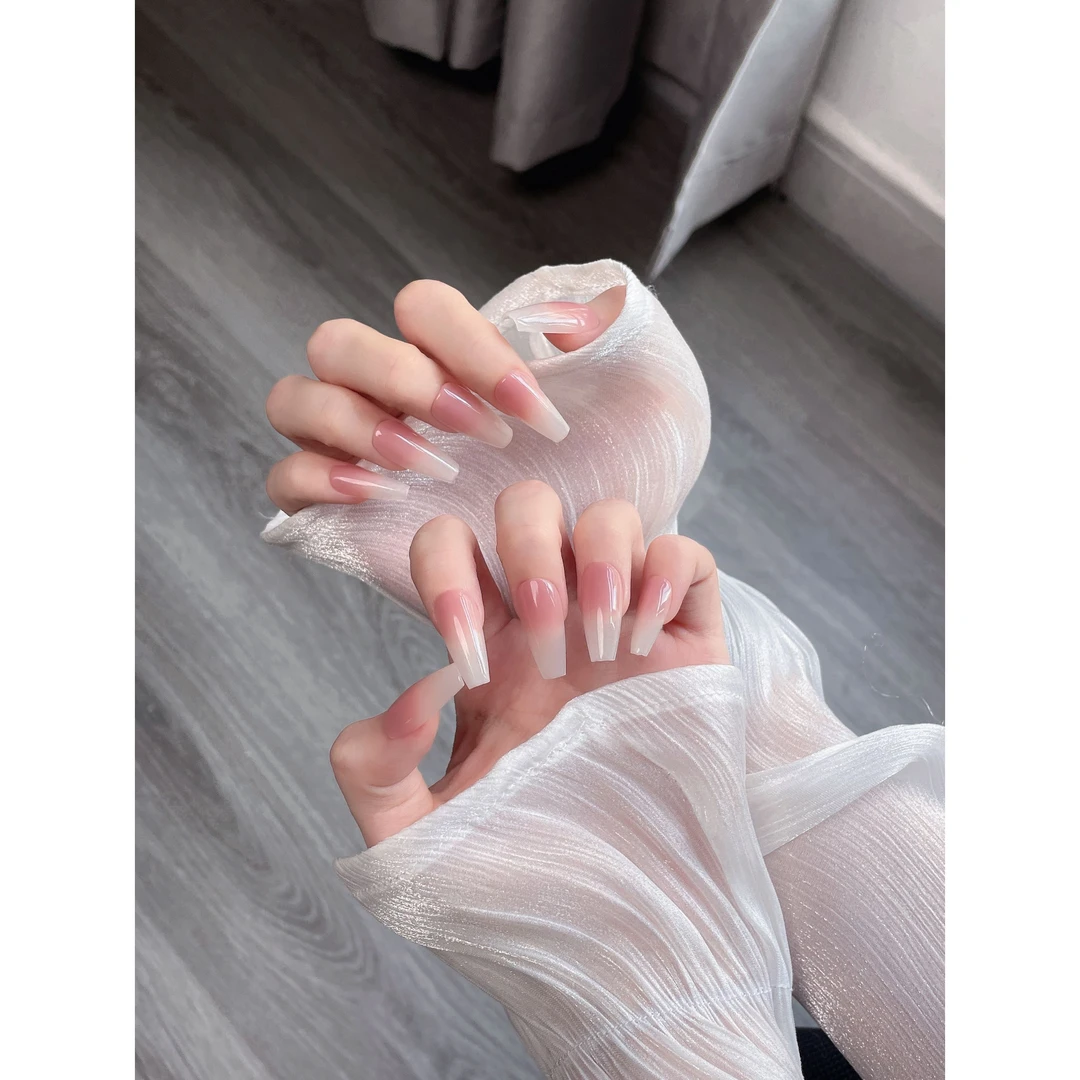 新/3『绵绵奶芙』温柔百搭超好看纯手工穿戴甲短中长款美甲贴