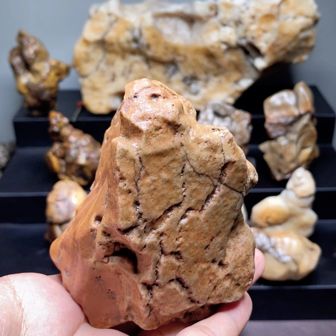 石头阿拉善戈壁石摆件3