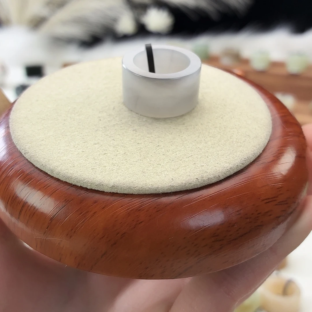 和田玉未镶嵌戒指浅紫圆切16.43mmj42