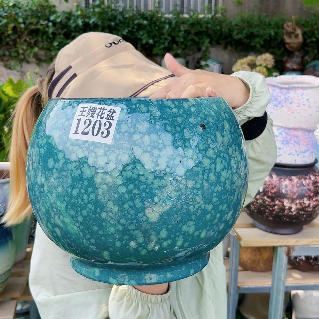 紫砂花盆王嫂花盆直播0525-1203高24口20
