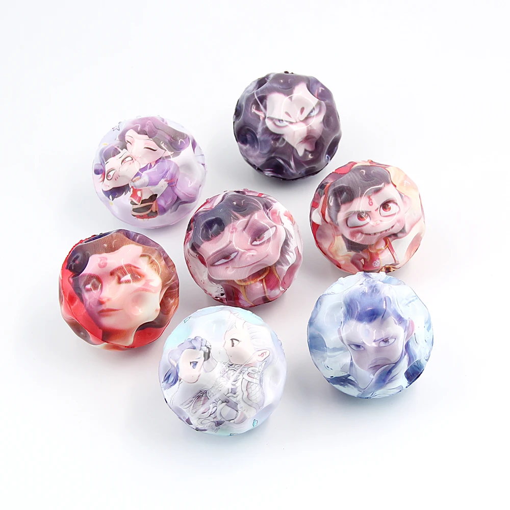 哪吒闹海系列高弹力球亲子互动解压玩具锻炼眼手协调卡通月石球