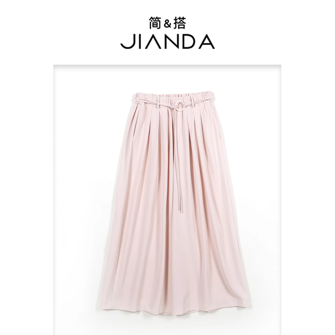 简&搭【千屿Sheila】缎面女神阔腿裤252-KZ/0704-25006