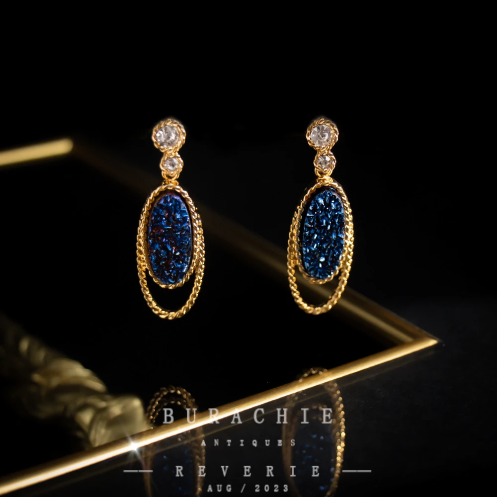 铜合金仿水晶耳饰 【6745】周年珍藏英｜经典原标克拉款CrownFrett