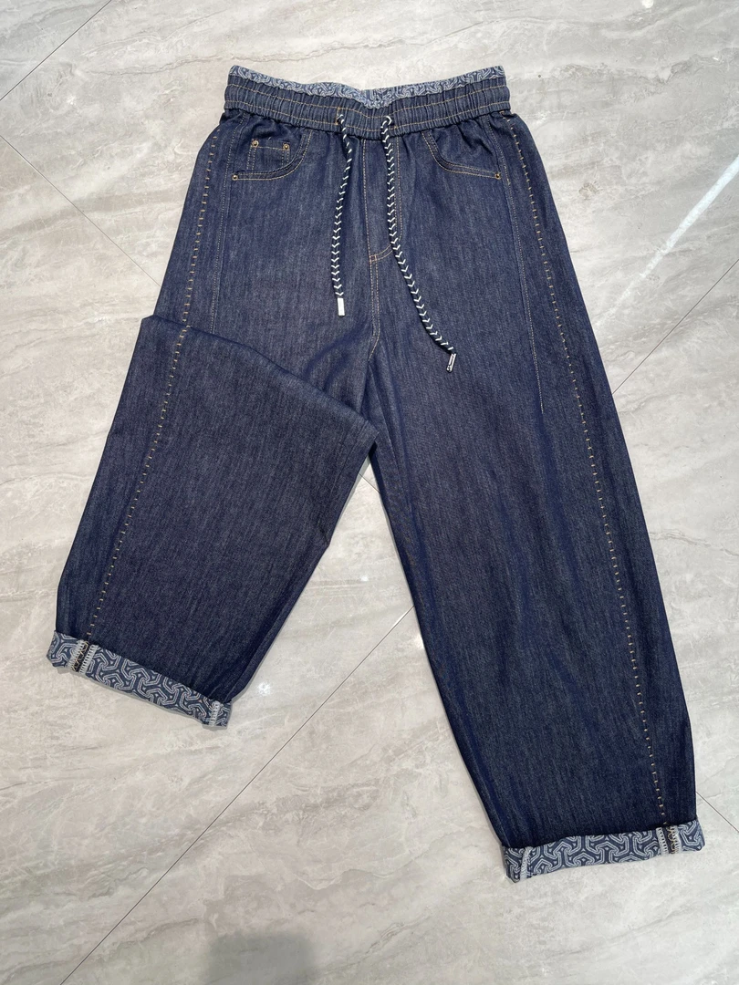 [ W i F i ]77148AB版印花老爹裤