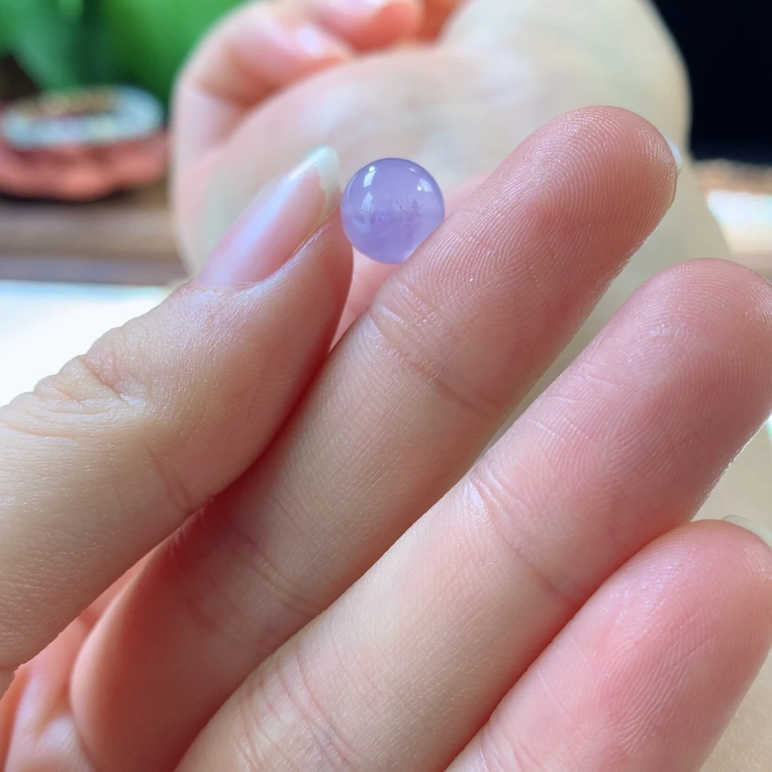 翡翠散珠正冰红春单珠8.6尺寸