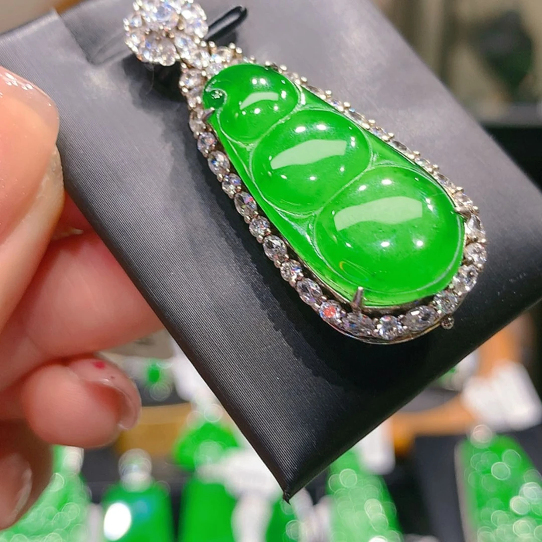 【闪购商品】翡翠银S925镶嵌颈饰5柒姐