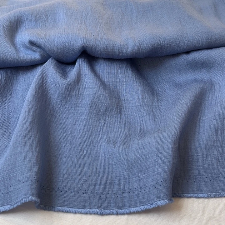 浅蓝色麻棉2米。