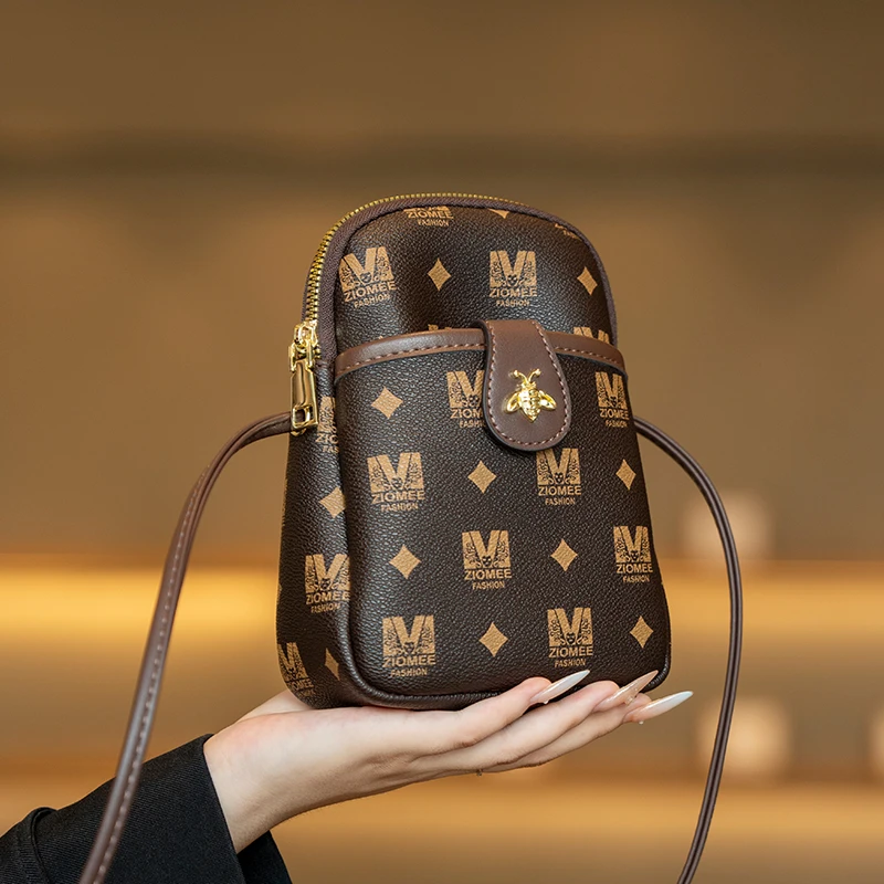 GELANDAI2025新款手机包单肩单根斜挎包多层款拉链暗袋女款2018