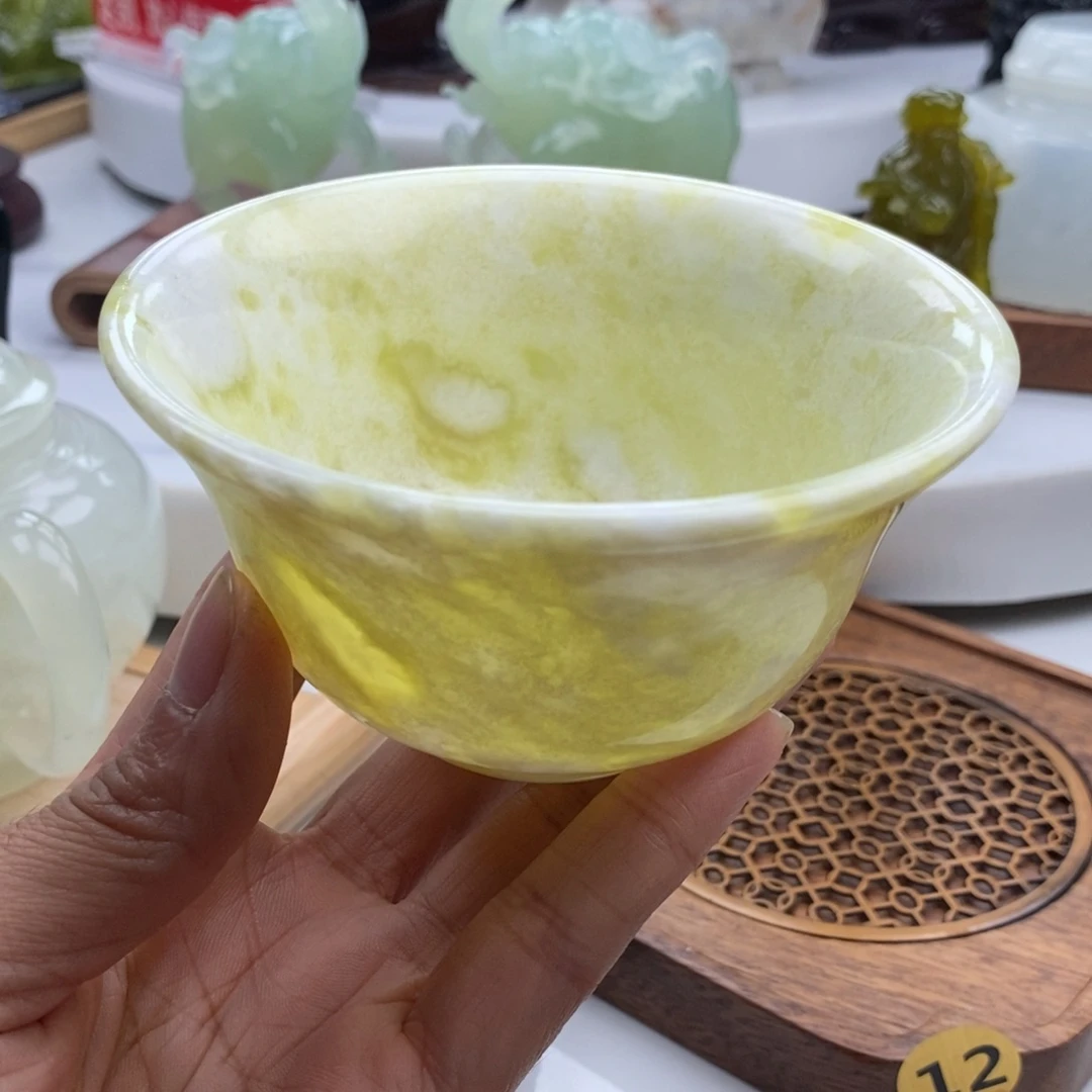 岫玉未镶嵌四大名玉玉碗