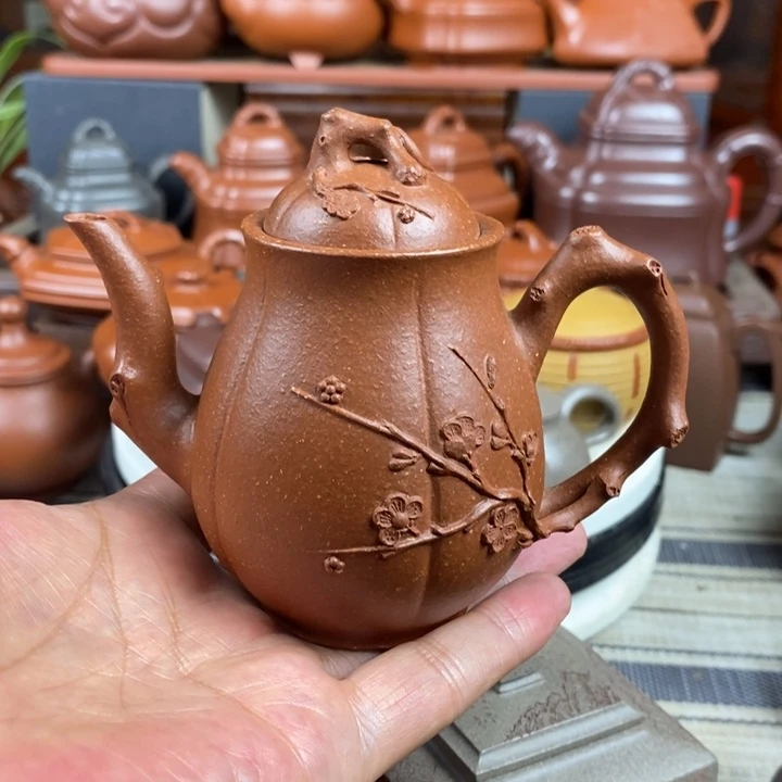 茶壶紫砂梅瓶180cc原矿宝山红降618特价促销
