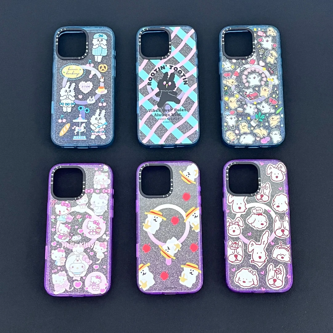 【星钻磁吸】透明时尚潮流适用于iPhone16promax手机壳卡通可爱