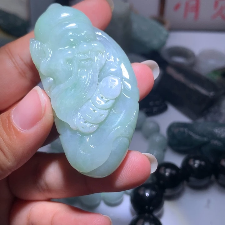 翡翠未镶嵌颈饰保真天然A货翡翠