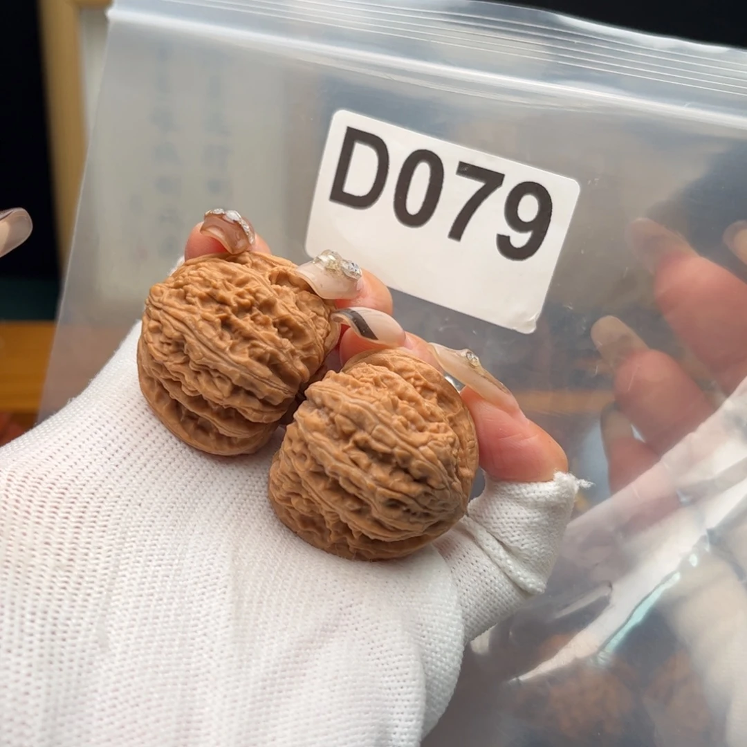 把件文玩核桃35左右矮密纹d079