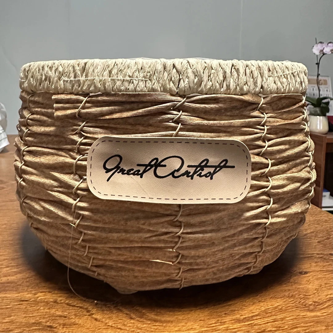 蝴蝶兰【编织篮】高14 口径22 纯手工编制 仿藤编花篮家居精致摆设