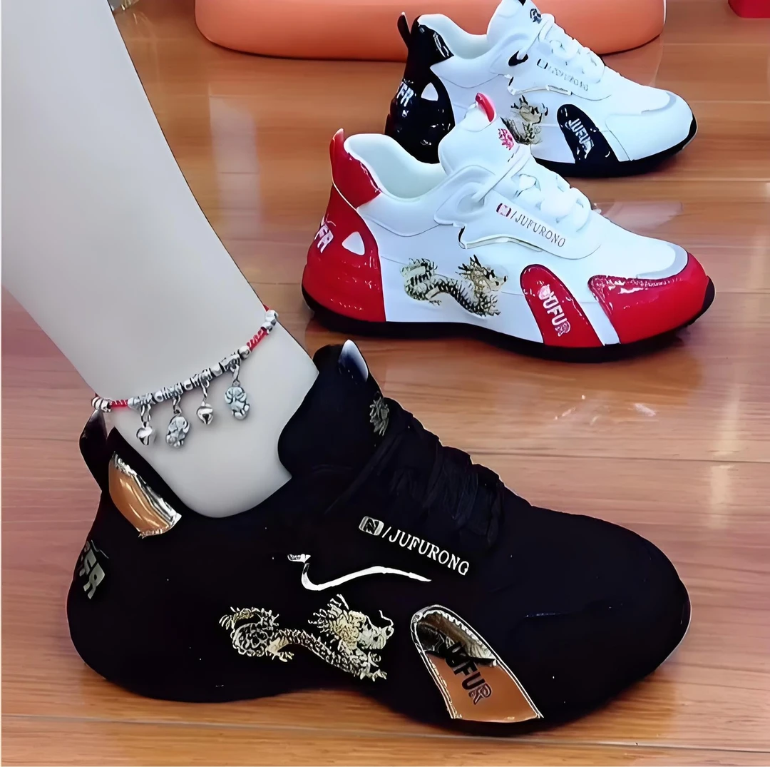 【高端品质】秋上新隐形增高防滑舒适运动休闲皮蓬鞋广场舞减震鞋t