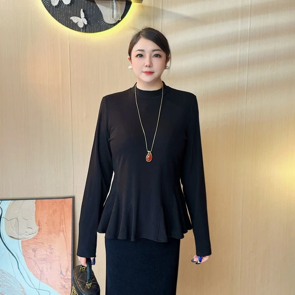 【小蛮腰】冬季新款加绒保暖显瘦百搭气质大码女装上衣A199