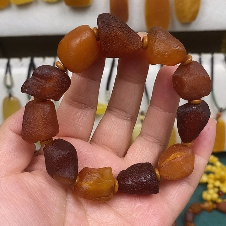 蜜蜡未镶嵌珠宝奇石手串
