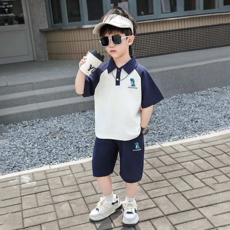 男童恐龙套装儿童运动洋气时尚休闲帅气韩版帅气