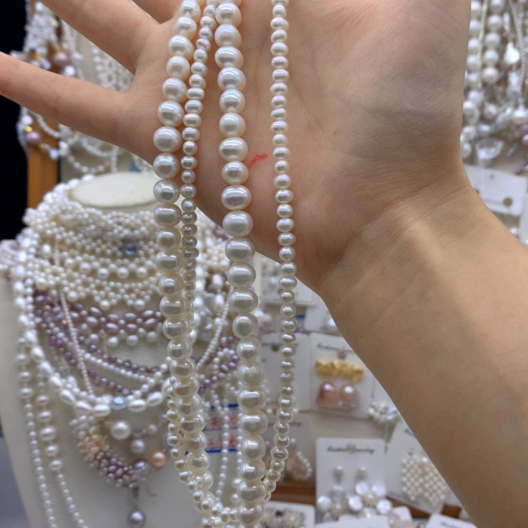 圆***娘合金淡水珍珠项链耳饰