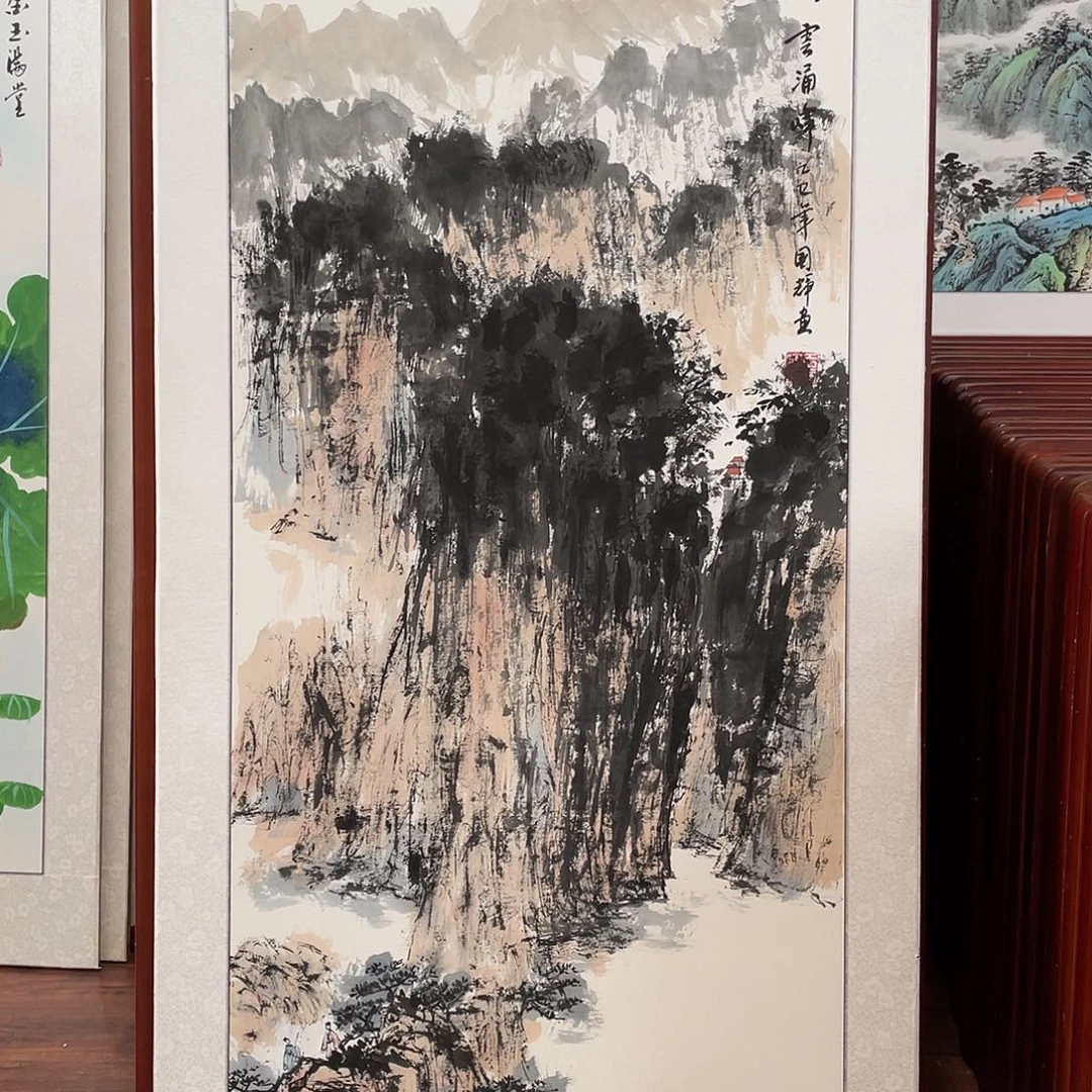 国画带框尺寸63*123厘米