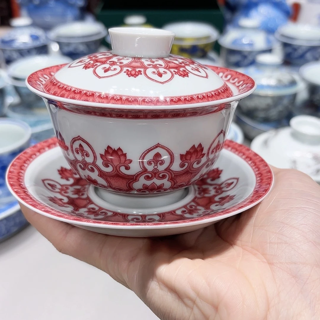 盖碗景德镇高温茶具