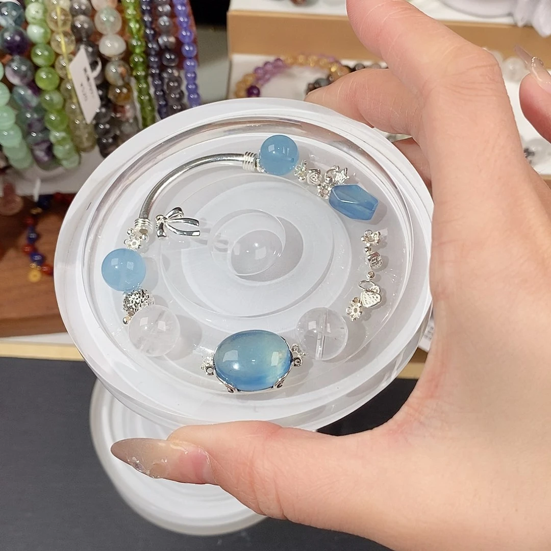 水晶手链未镶嵌b****囧12.5到13补差挑白幽灵