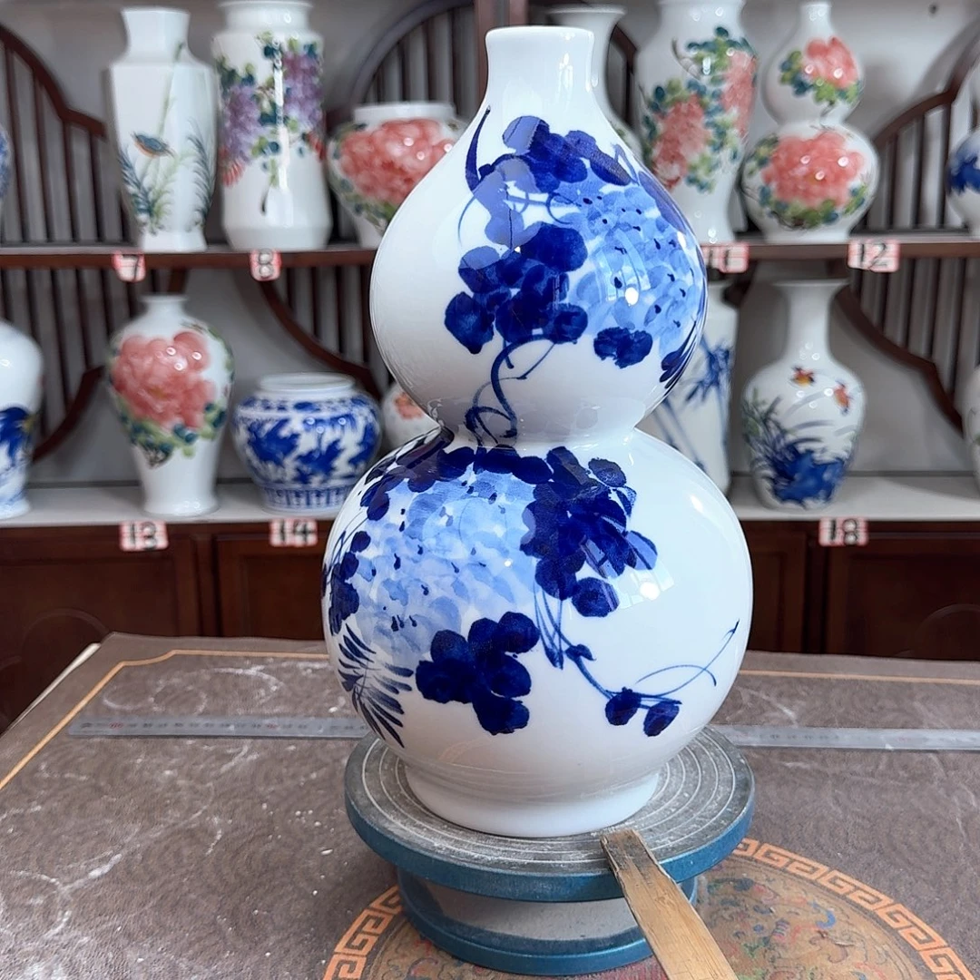 摆件景德镇陶瓷葫青紫