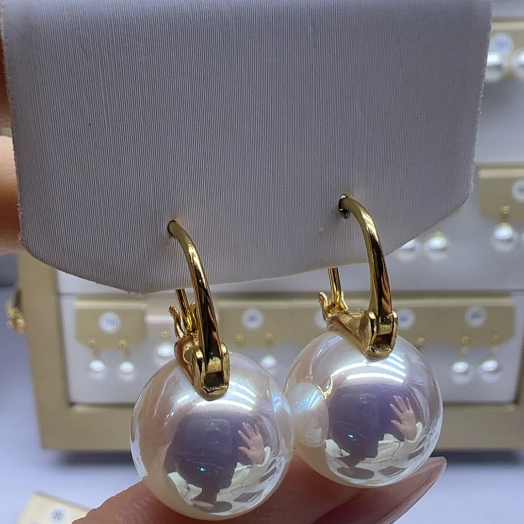 淡水珍珠耳饰银S925镶嵌