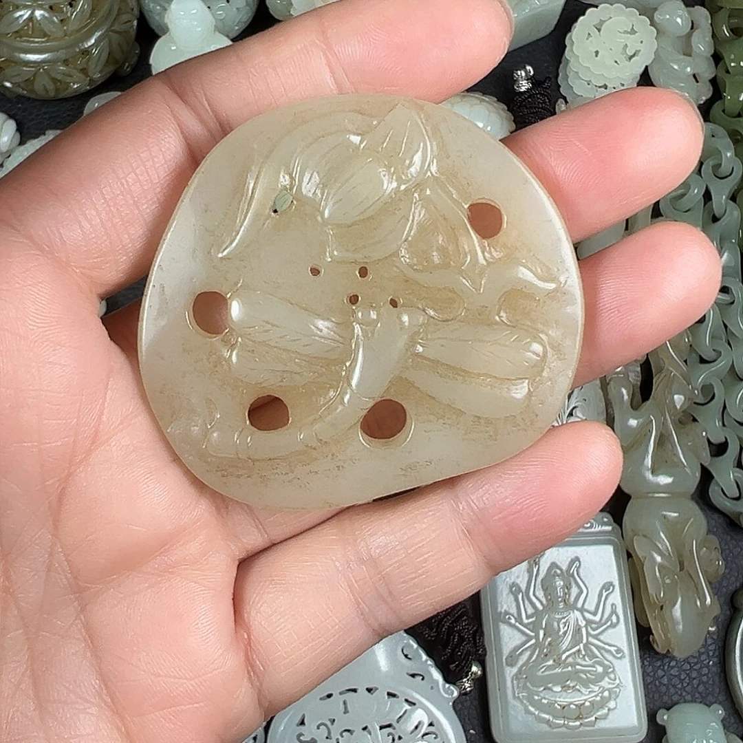 和田玉未镶嵌吊坠(不含链)